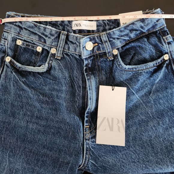 NWT ZARA Mid-rise Super Wide Leg Jeans TRF - Picture 8 of 10